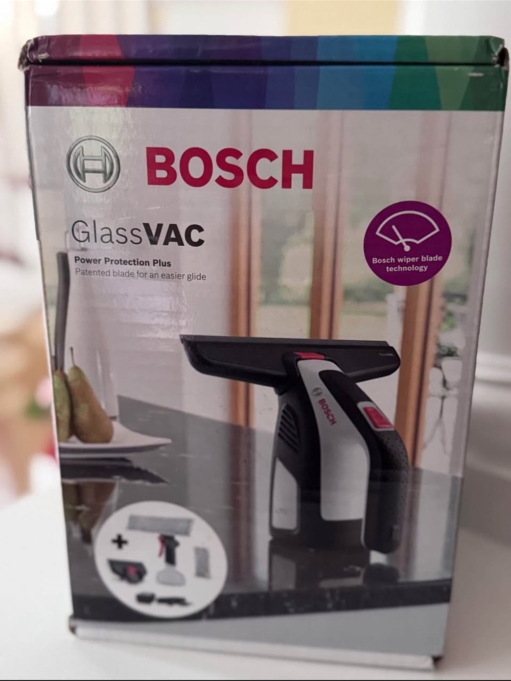 BOSCH GlassVAC Handheld Window Vacuum - White & Black